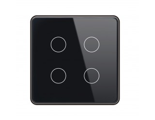 Akubela 4 Gang Touch Switch (EU version) - Black